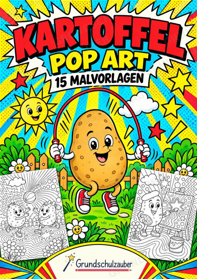Kartoffel POP Art Ausmalbilder 15 Malvorlagen – Cover