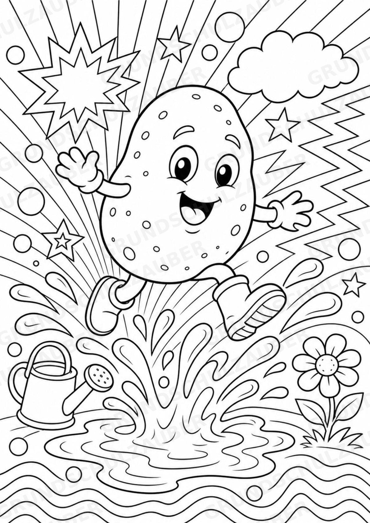 Kartoffel POP Art Ausmalbilder 15 Malvorlagen – Materialseite 4