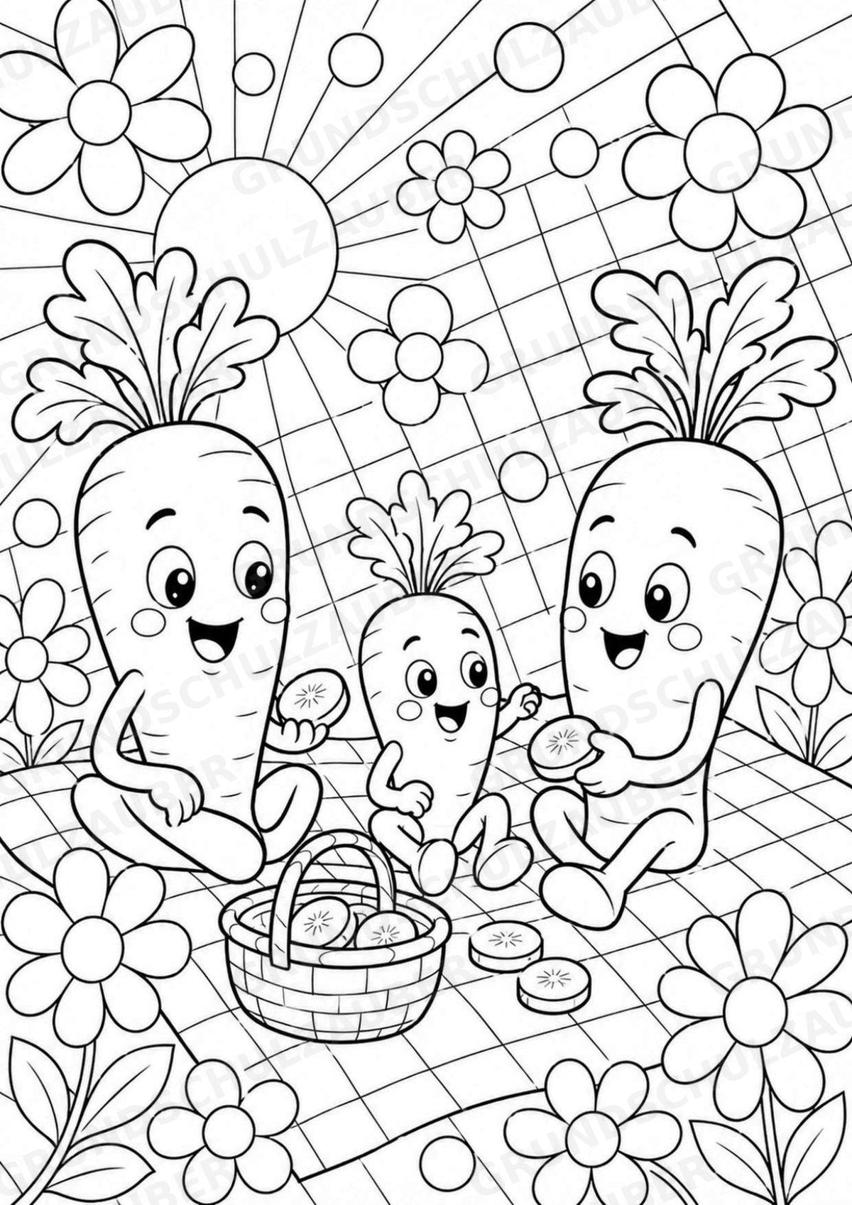 Karotte POP Art Ausmalbilder 15 Malvorlagen – Materialseite 11