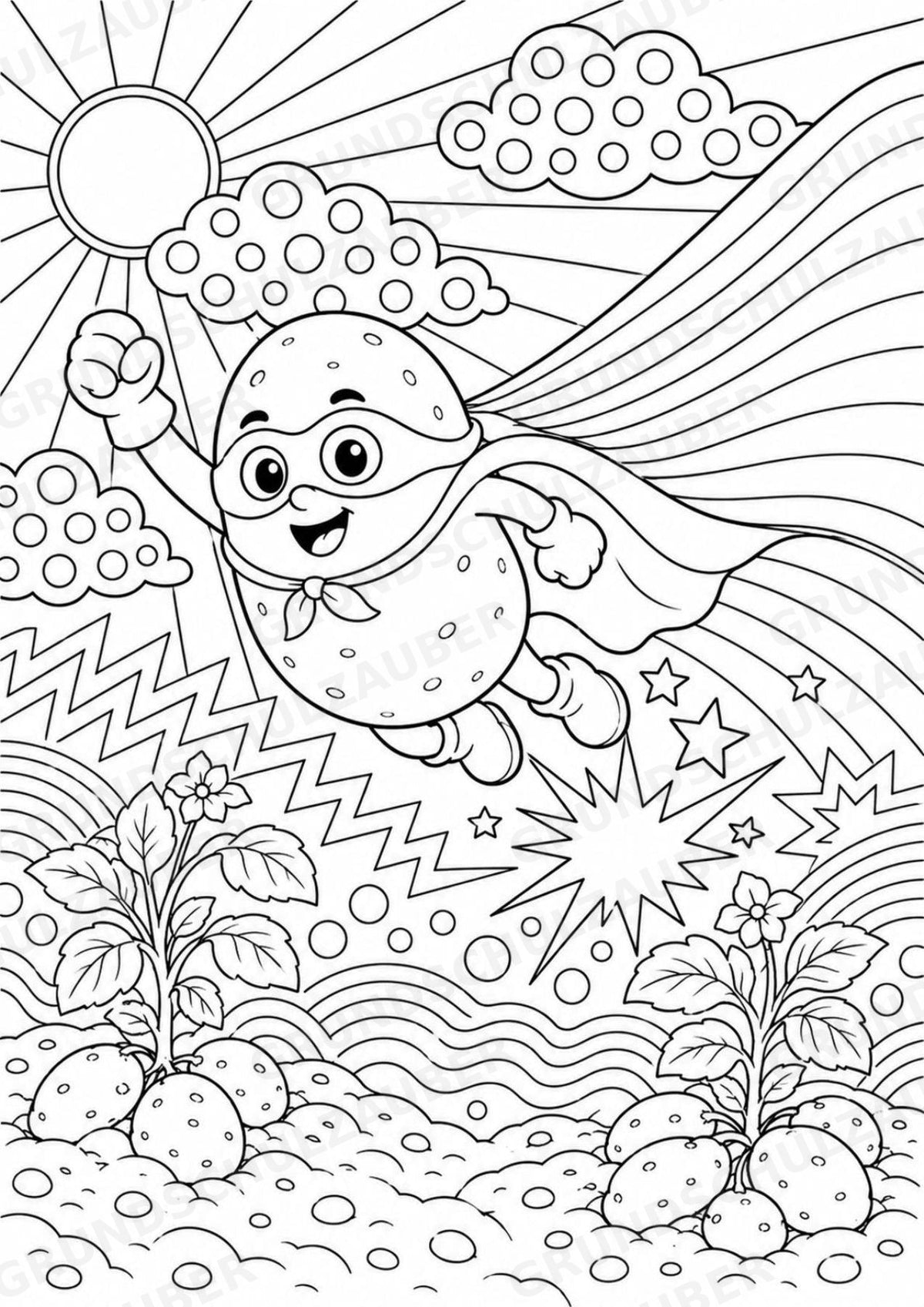 Kartoffel POP Art Ausmalbilder 15 Malvorlagen – Materialseite 8
