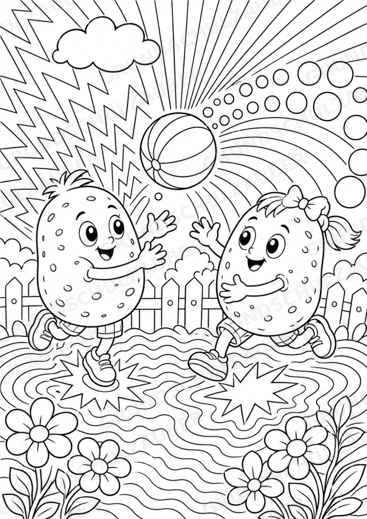 Kartoffel POP Art Ausmalbilder 15 Malvorlagen – Materialseite 9