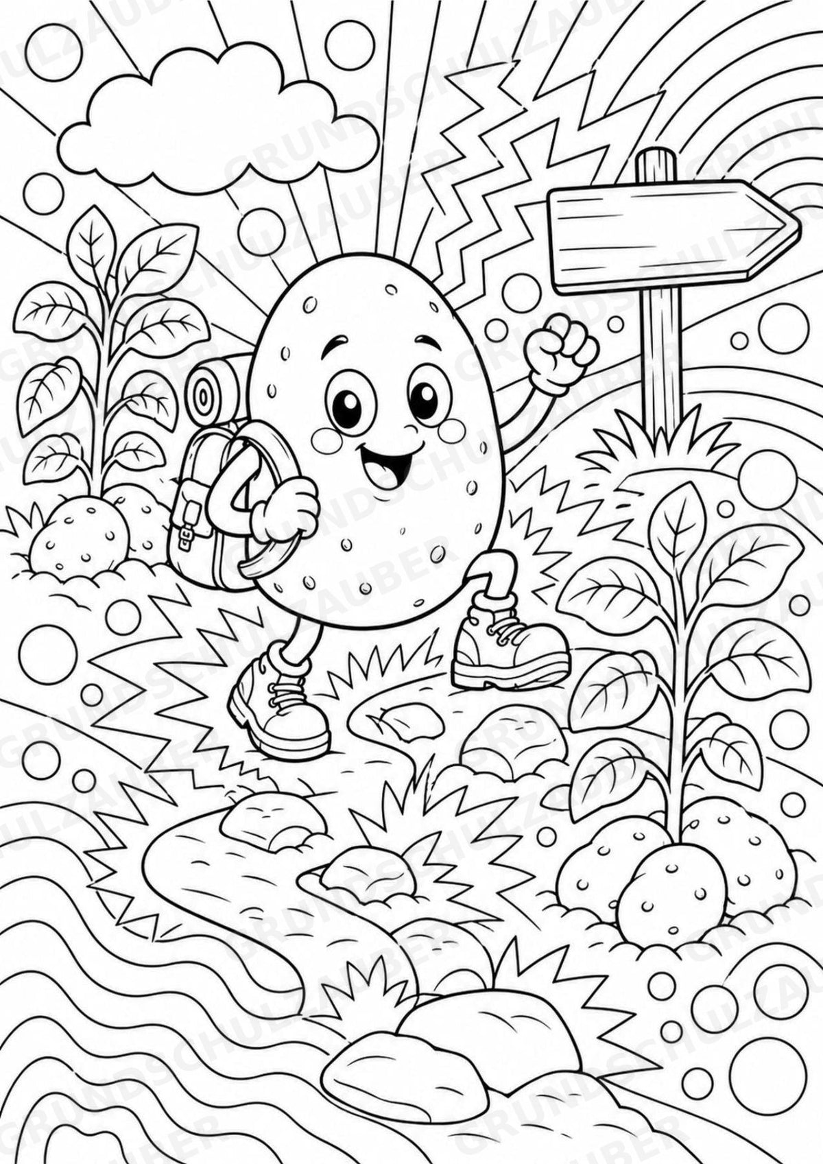 Kartoffel POP Art Ausmalbilder 15 Malvorlagen – Materialseite 10
