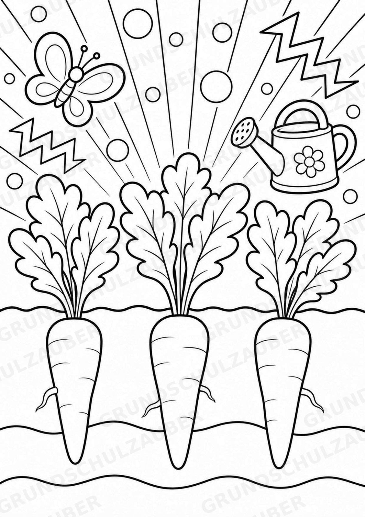 Karotte POP Art Ausmalbilder 15 Malvorlagen – Materialseite 14