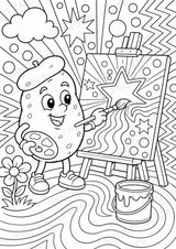Kartoffel POP Art Ausmalbilder 15 Malvorlagen – Materialseite 16