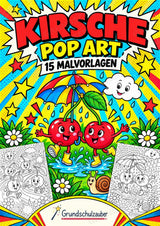 Kirsche POP Art Ausmalbilder 15 Malvorlagen – Cover