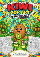 Kiwi POP Art Ausmalbilder 15 Malvorlagen – Cover