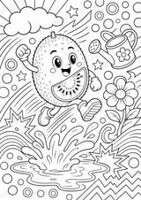 Kiwi POP Art Ausmalbilder 15 Malvorlagen – Materialseite 4
