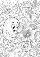 Kiwi POP Art Ausmalbilder 15 Malvorlagen – Materialseite 5
