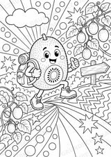 Kiwi POP Art Ausmalbilder 15 Malvorlagen – Materialseite 10
