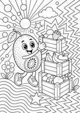 Kiwi POP Art Ausmalbilder 15 Malvorlagen – Materialseite 13