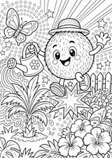 Kokosnuss POP Art Ausmalbilder 15 Malvorlagen – Materialseite 2