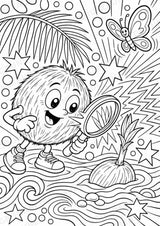 Kokosnuss POP Art Ausmalbilder 15 Malvorlagen – Materialseite 9