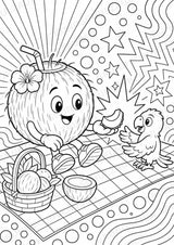Kokosnuss POP Art Ausmalbilder 15 Malvorlagen – Materialseite 13