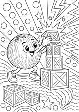 Kokosnuss POP Art Ausmalbilder 15 Malvorlagen – Materialseite 15