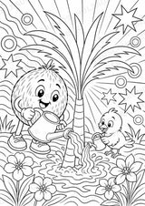 Kokosnuss POP Art Ausmalbilder 15 Malvorlagen – Materialseite 16