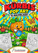 Kürbis POP Art Ausmalbilder 15 Malvorlagen – Cover