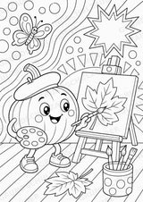 Kürbis POP Art Ausmalbilder 15 Malvorlagen – Materialseite 5