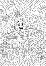 Mais POP Art Ausmalbilder 15 Malvorlagen – Materialseite 3