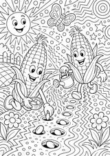 Mais POP Art Ausmalbilder 15 Malvorlagen – Materialseite 4