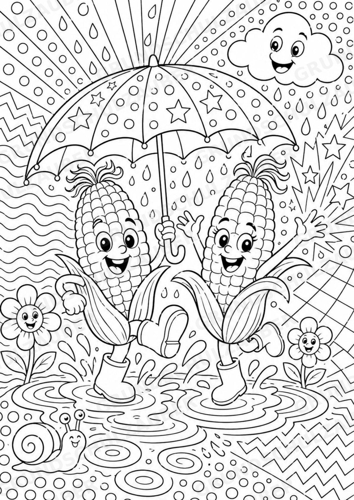 Mais POP Art Ausmalbilder 15 Malvorlagen – Materialseite 14