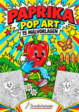 Paprika POP Art Ausmalbilder 15 Malvorlagen – Cover