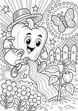 Paprika POP Art Ausmalbilder 15 Malvorlagen – Materialseite 2