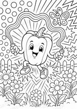 Paprika POP Art Ausmalbilder 15 Malvorlagen – Materialseite 3