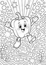 Paprika POP Art Ausmalbilder 15 Malvorlagen – Materialseite 7