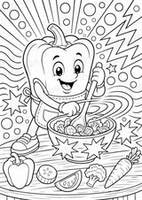 Paprika POP Art Ausmalbilder 15 Malvorlagen – Materialseite 8