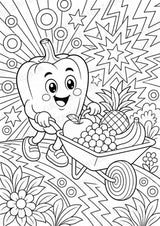 Paprika POP Art Ausmalbilder 15 Malvorlagen – Materialseite 9