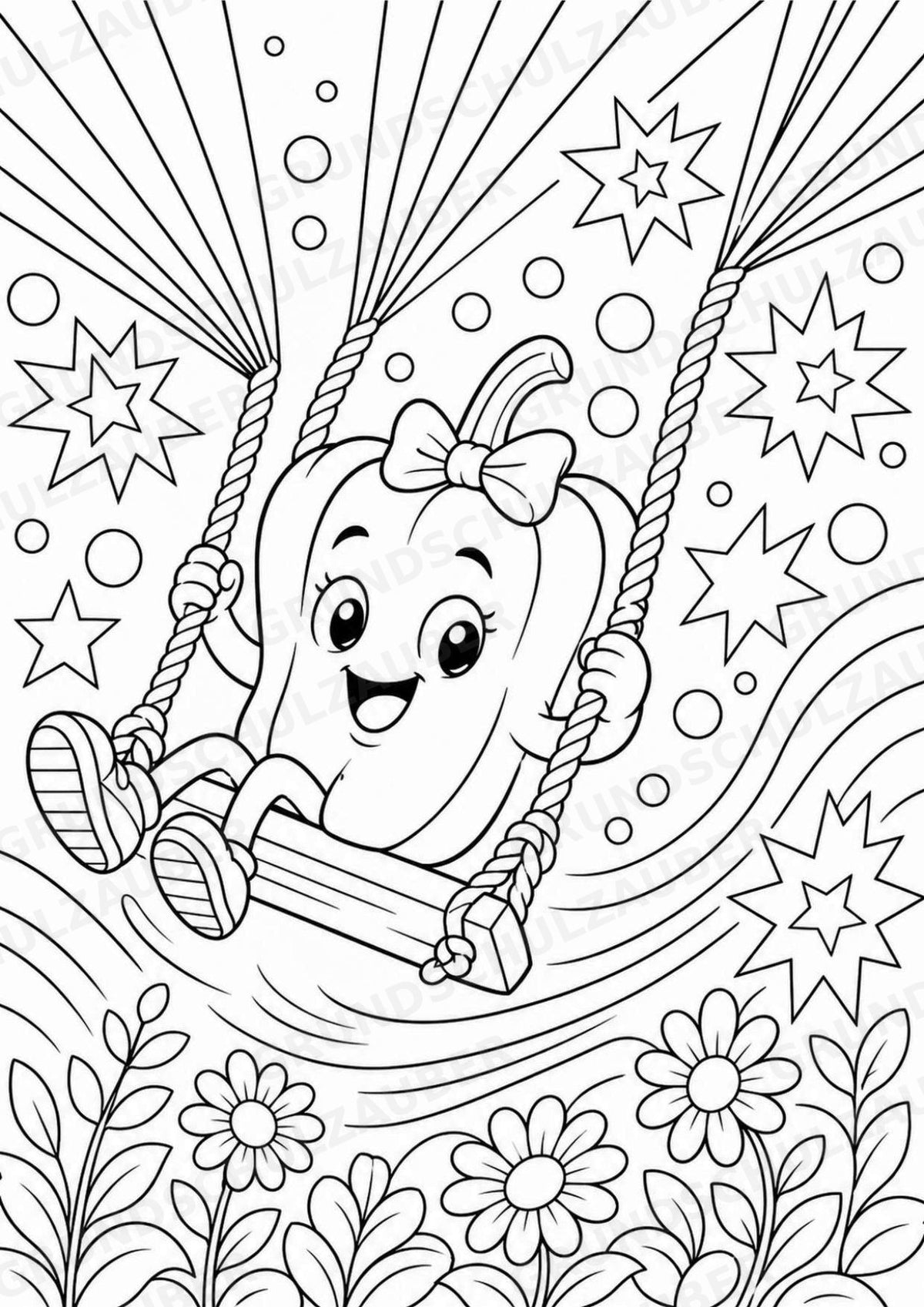 Paprika POP Art Ausmalbilder 15 Malvorlagen – Materialseite 13