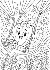 Paprika POP Art Ausmalbilder 15 Malvorlagen – Materialseite 13