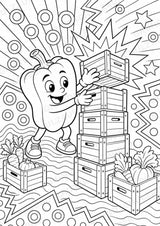 Paprika POP Art Ausmalbilder 15 Malvorlagen – Materialseite 14