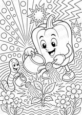 Paprika POP Art Ausmalbilder 15 Malvorlagen – Materialseite 15