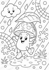 Pilze POP Art Ausmalbilder 15 Malvorlagen – Materialseite 3