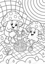 Pilze POP Art Ausmalbilder 15 Malvorlagen – Materialseite 5