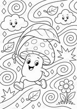 Pilze POP Art Ausmalbilder 15 Malvorlagen – Materialseite 7