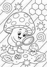 Pilze POP Art Ausmalbilder 15 Malvorlagen – Materialseite 10