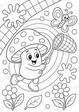 Pilze POP Art Ausmalbilder 15 Malvorlagen – Materialseite 11