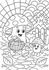Pilze POP Art Ausmalbilder 15 Malvorlagen – Materialseite 13