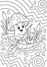 Pilze POP Art Ausmalbilder 15 Malvorlagen – Materialseite 16