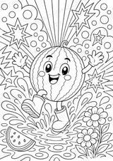Wassermelone POP Art Ausmalbilder 15 Malvorlagen – Materialseite 7