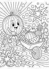 Wassermelone POP Art Ausmalbilder 15 Malvorlagen – Materialseite 9