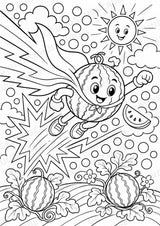 Wassermelone POP Art Ausmalbilder 15 Malvorlagen – Materialseite 10
