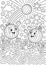 Wassermelone POP Art Ausmalbilder 15 Malvorlagen – Materialseite 11