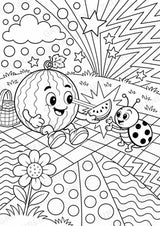 Wassermelone POP Art Ausmalbilder 15 Malvorlagen – Materialseite 12