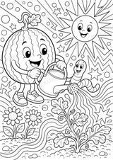 Wassermelone POP Art Ausmalbilder 15 Malvorlagen – Materialseite 15