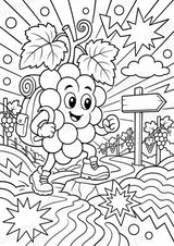 Weintrauben POP Art Ausmalbilder 15 Malvorlagen – Materialseite 10