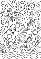Weintrauben POP Art Ausmalbilder 15 Malvorlagen – Materialseite 11
