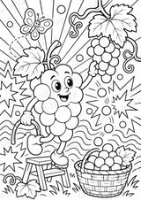 Weintrauben POP Art Ausmalbilder 15 Malvorlagen – Materialseite 15
